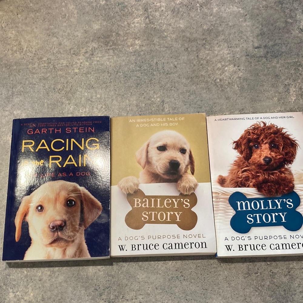 Baileys story, Molly story, racing in the rain set of 3 books